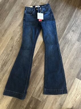 LoveSewn Dark Blue Mid-rise Flare Jeans